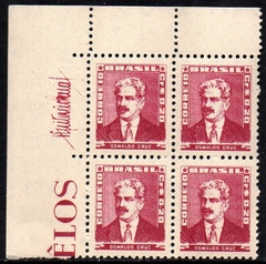 Brasil 492c Bisneta Vinho Quadra Papel Espesso NNN (d)
