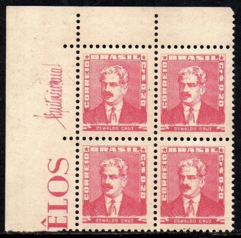 Brasil 492c /b4 Bisneta Vinho Rosado Quadra NNN (a)