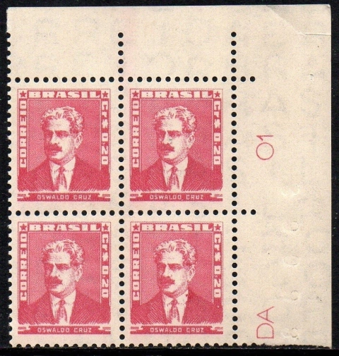 Brasil 492c /b4 Bisneta Vinho Rosado Quadra NNN