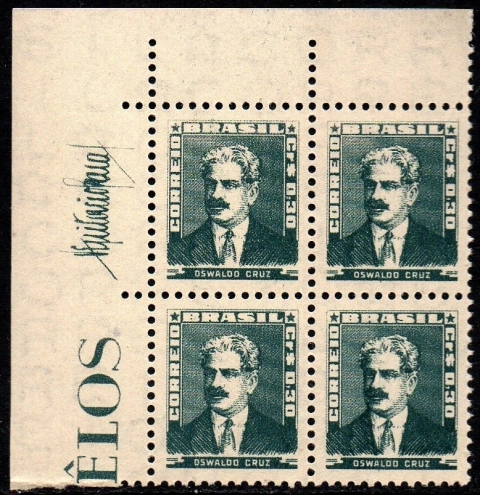 Brasil 493 Bisneta Verde Garrafa Quadra NNN (d)