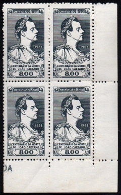 Brasil C 0494 João Caetano Ator Quadra 1963 NNN (c)