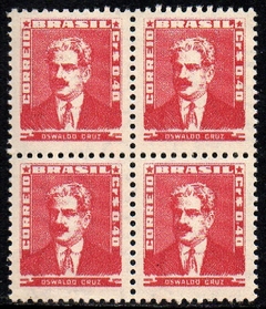 Brasil 494b Bisneta Carmim Escuro Quadra NNN