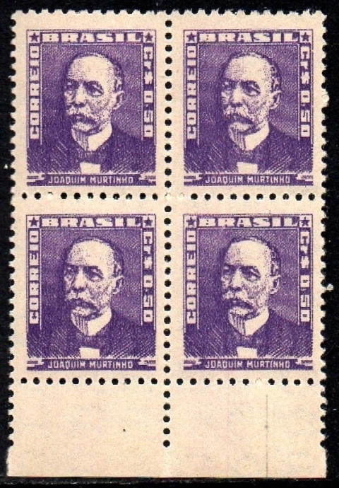 Brasil 495 Bisneta Violeta Purpura Escuro Quadra NNN (b)