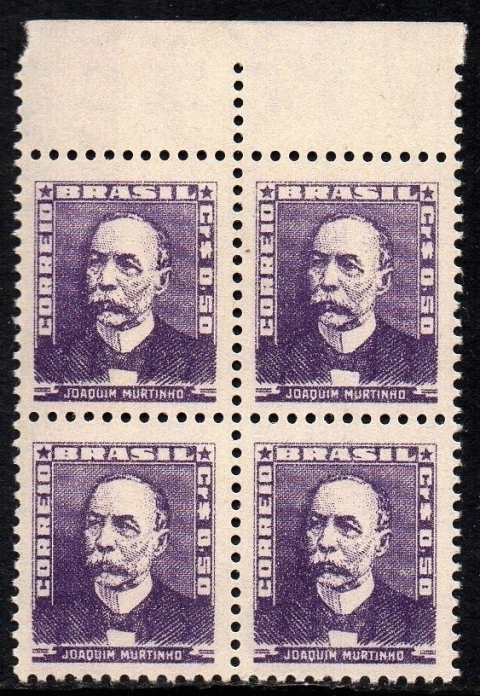 Brasil 495 Bisneta Violeta Purpura Escuro Quadra NNN (e)