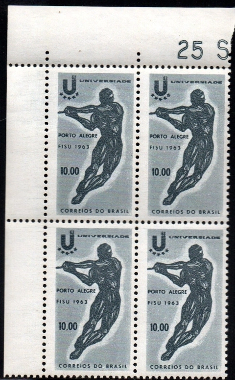 Brasil C 0496 Jogos Universitários Quadra 1963 NNN (a)