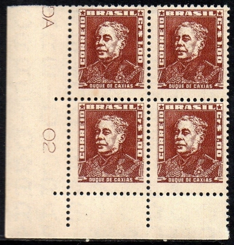 Brasil 498d Bisneta Castanho Violáceo Quadra NNN (b)