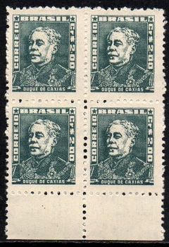 Brasil 500a Bisneta Verde Colbalto Quadra NNN (a)