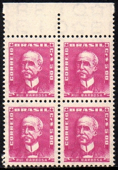 Brasil 502a Bisneta Maravilha (UV=Carmim) Quadra NNN