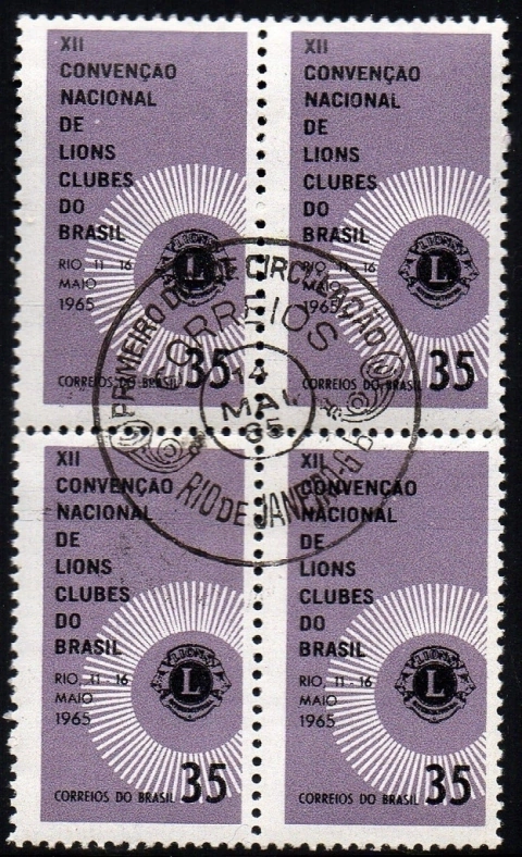 Brasil C 0527 Lions Club Quadra com CPD 1965 U