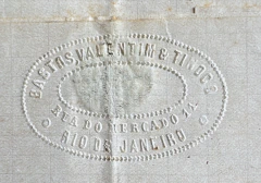 Sobrecarta completa com franquia isolada do selo de 100 réis TIPO 1 “CABEÇA GRANDE” da Emissão “Casa da Moeda” obliterad - comprar online