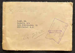Envelope Ministério da Saúde, circulado sem selos com carimbo Fr. Postal (13/01/64).