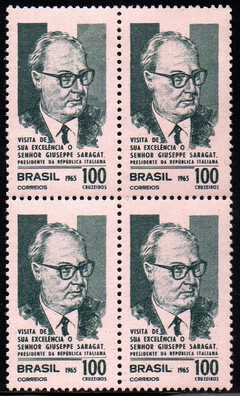 Brasil C 0538 Presidente Saragat Quadra 1965 NNN