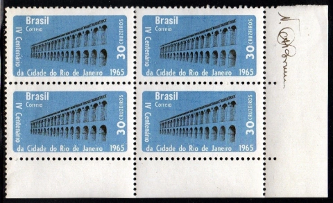 Brasil C 0544 Arcos da Lapa Rio de Janeiro Quadra 1965 NNN (a)