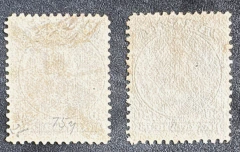 D. Pedro 80 Réis - dois exemplares, novos, diferentes cores. - comprar online