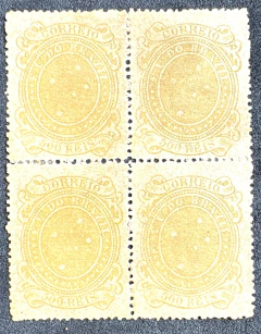 Cruzeiro 500 Réis - Denteação 13 - Quadra Nova - RHM 75b - Amarelo Oliva - 340 Uf's