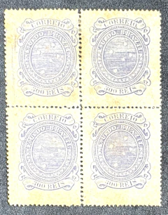 Cruzeiro 800 Réis - Denteação 13½ - Quadra Nova - RHM 74b - Violeta Cinza - 1300 Uf's