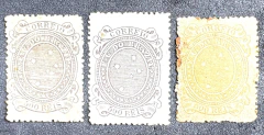 Cruzeiro 500 Réis - Denteação 13 - Nas 3 cores - Novos - RHM 75, 75a e 75b