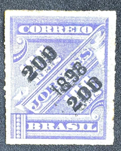 Jornal Sobrestampado - Variedade 116D - sobrecarga dupla.