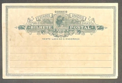 Bilhete Postal (BP-80) 100 réis verde "Cabeça da Liberdade" - Novo!