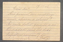 Bilhete Postal (BP-54) Linda peça de Correio Urbano transitando dentro de São Paulo em 17/NOV/1903. Curiosidade no carim - comprar online