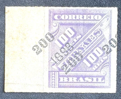 Jornal Sobrestampado - Variedade - RHM 116 DM - sobrecarga dupla, sendo uma na margem - Não catalogado.