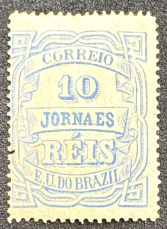 Jornal 10 réis - Papel Grosso - Denteação 14 - Novo - RHM J 19D (270 Uf's)