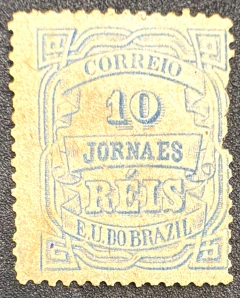Jornal 10 réis - Denteação 11 - RHM J 19 A - Novo - (380 Uf's) - Defeito No Picote
