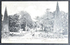 Cartão Postal - Rio de Janeiro - Jardin Public - Circulado - Porte 100 réis Madrugada.