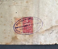 Carta Patente - Devidamente registrada em papel timbrado e assinado pelo então Presidente Epitácio Pessoa (1922) - Selad na internet