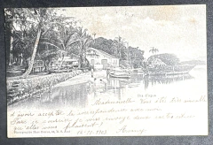 Cartão Postal - Ilha d'Agua - Marc Ferrez - Circulado, selo caído.