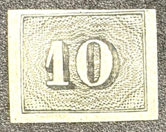 Império - Numeral Vertical 10 réis - Novo CP - RHM 011 (160 Uf's)