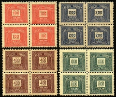 Brasil Taxas X-61/64 Cifra Quadra NN