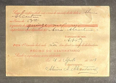 História Postal - Vale Postal Nacional - Agência Caravella - Bahia, Selo Depósito 10$000 réis, (RHM - comprar online