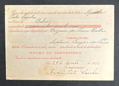 História Postal - Vale Postal Nacional. Mod. 3 VP, papel grosso, circulado da Agência dos Correios d - comprar online