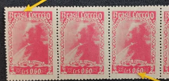 Variedade - Comemorativo - Tira de 7 selos sendo o 1º com I de Brasil partido (C-250A) e o 3º com ;   - comprar online