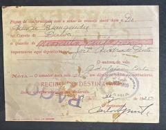 Brasil 1925 - Vale Postal nacional - De Santos para Bahia - Porteado com Alegoria Republicana de 1000 réis - Selos de De - comprar online