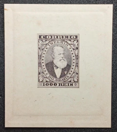 Ensaio Imperio D. Pedro 1000 réis violeta.