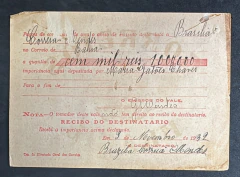 Brasil 1932 - Vale Postal Nacional - Do Acre para Brasilia - Porteado com Selos Vovó de 1000 e 500 réis - Selo Depósito - comprar online