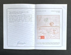 Brasil, Império - História postal, Revista comercial circulada em 1874 da Bahia para Portugal portea na internet