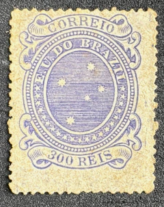 Cruzeiro 300 Réis, violeta cinza - RHM 74b - 325 Ufs.