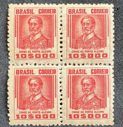 Brasil, Regulares, (RHM#435A) Filigrana "M", Vertical, com traços, Quadra Nova