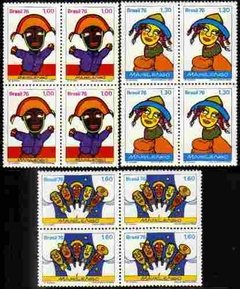Brasil C 0948/50 Teatro Popular Mamulengos Quadras 1976 NNN