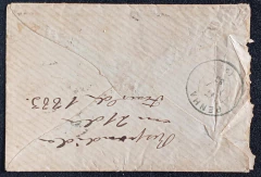 Pequeno envelope porteado com Franquia Simples do selo de 100 réis verde `CABEÇA GRANDE` TIPO 1 da S - comprar online