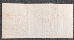 Cifra cheia 100 réis (65SD) Par sem denteação - Novo com goma - 500 Ufs