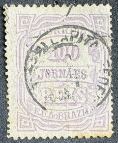 Jornal 100 Réis, malva, papel grosso, dt. 11 - J 21 C - 120 Ufs.