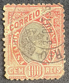 Madrugada 100 Réis, cabeça retocada, usado - RHM 84 H - 60 Ufs.