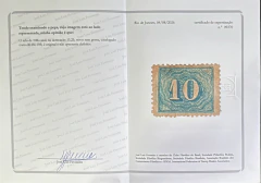 Numeral Colorido 10 Réis denteado, novo, com certificado - 2000 Ufs. na internet