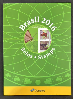 Brasil 2016 - Coleção Anual - Anos completos em folder Oficial dos Correios.