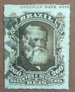 D. Pedro 260 réis Barba Branca legenda Superior (43L) - Usado - 180 Ufs