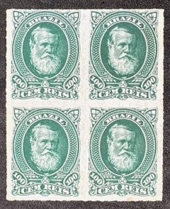 D. Pedro 100 Réis Barba Branca - Quadra nova.